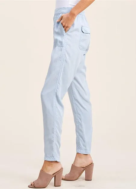 Square Pocket Blue Pants