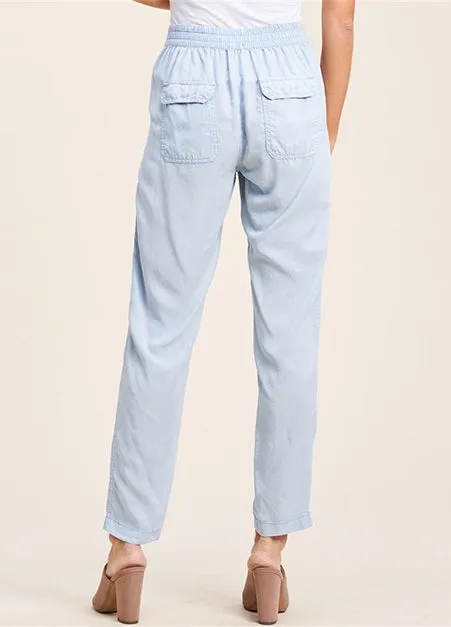 Square Pocket Blue Pants