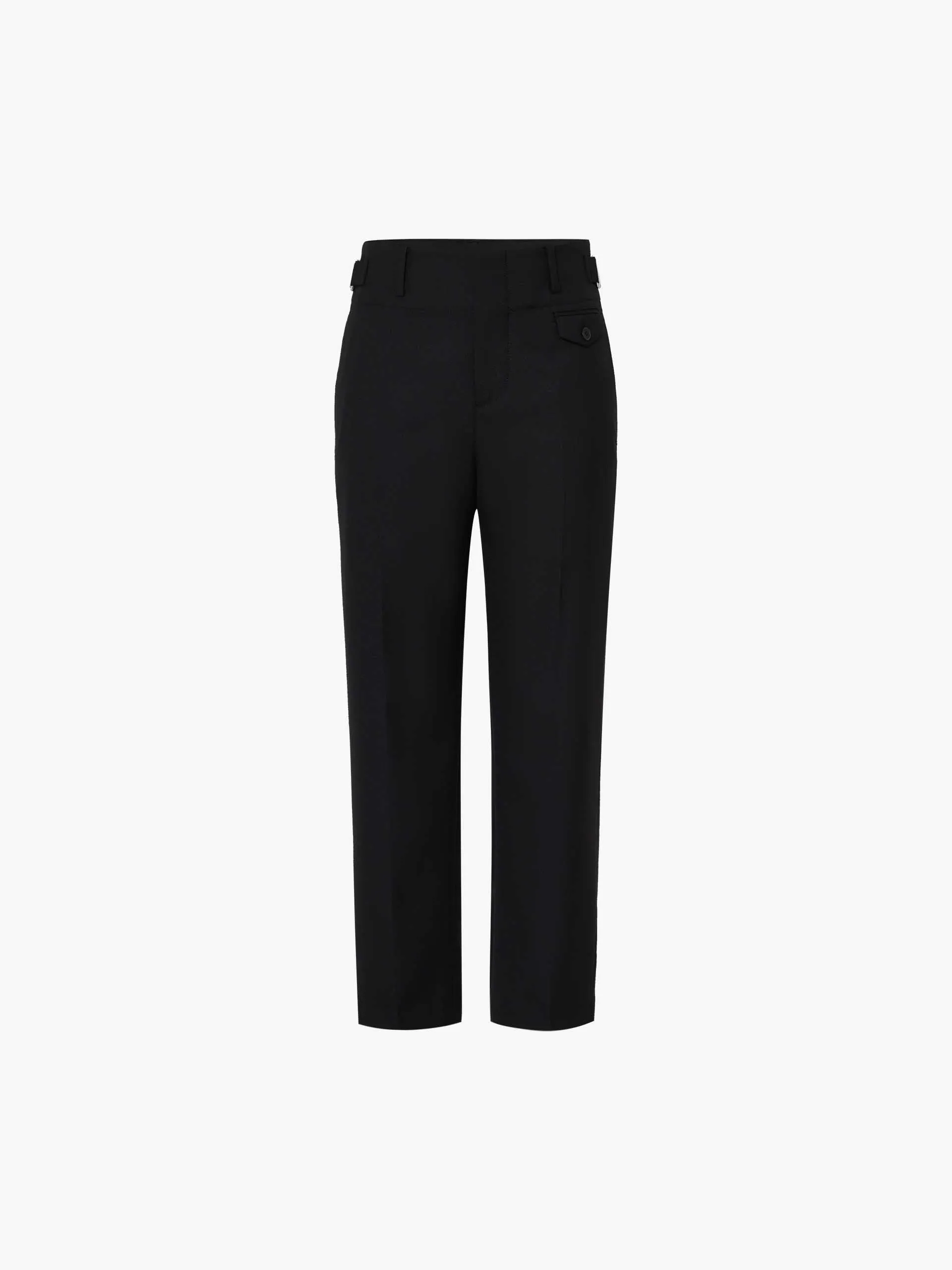 Straight Wool Blend Pants