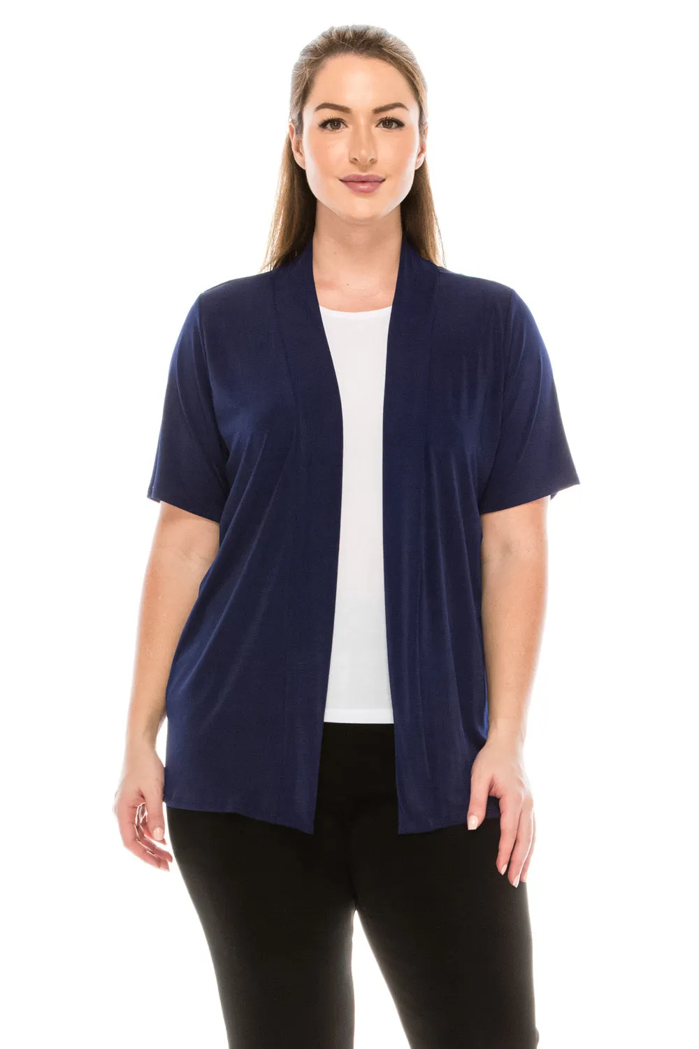 Stretchy Drape Jacket Short Sleeve -4004BN-SRS1