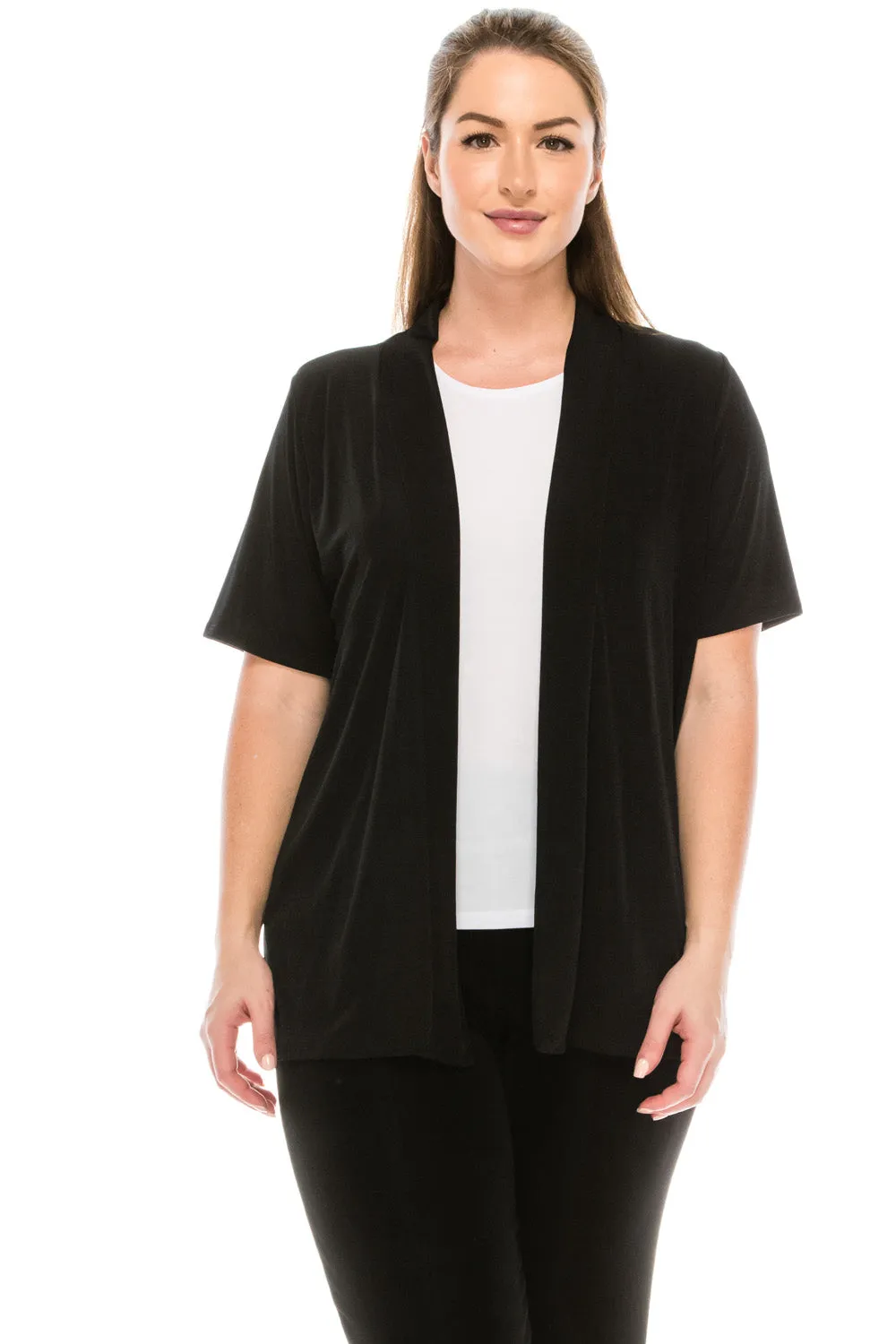 Stretchy Drape Jacket Short Sleeve -4004BN-SRS1