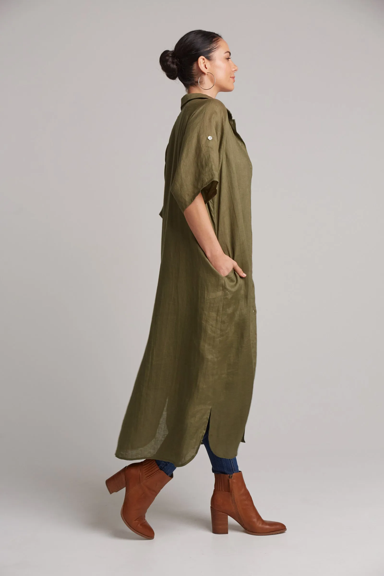 Studio Shirt Dress - Khaki