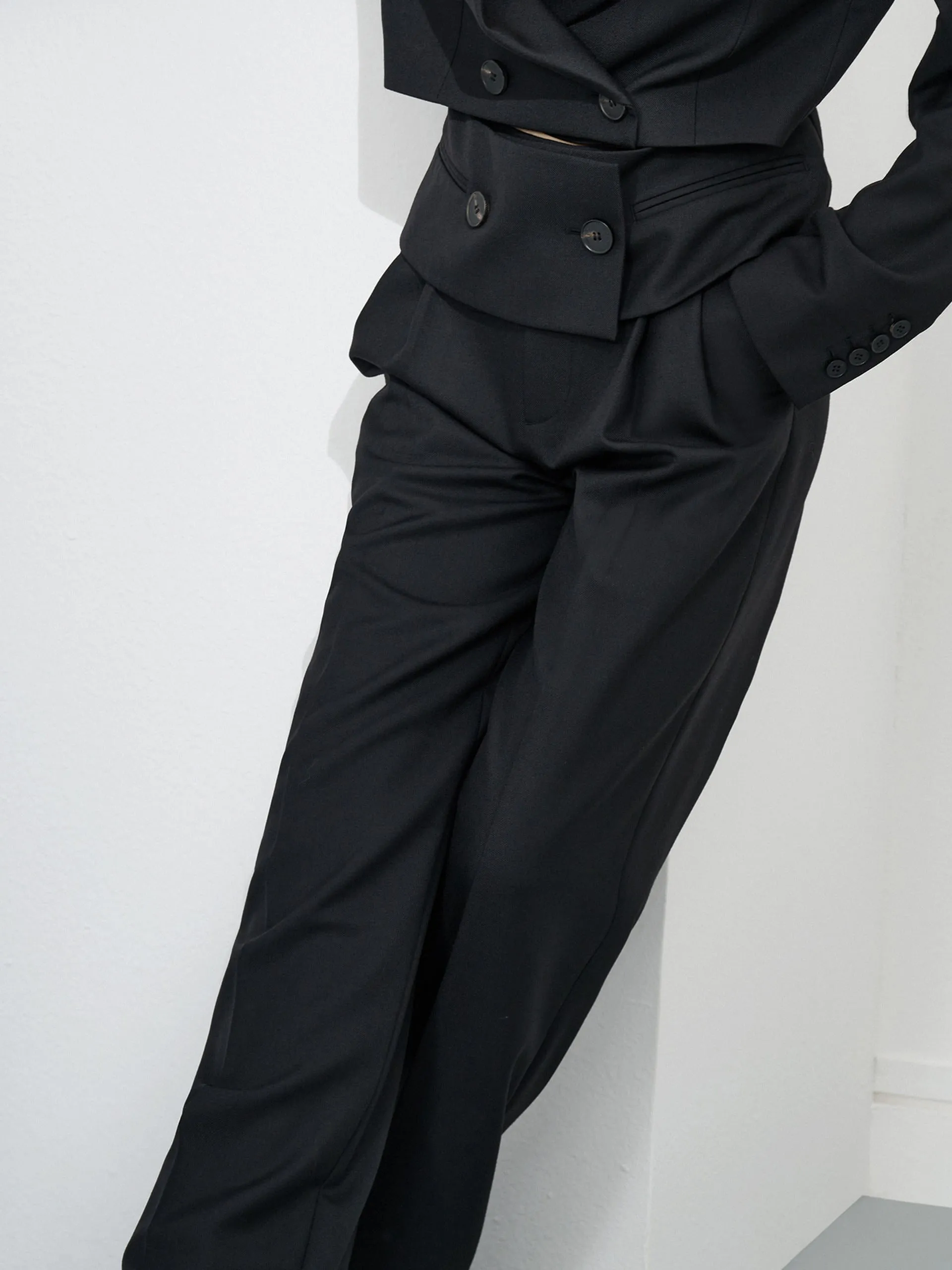 Tailored Straight Suit Pants