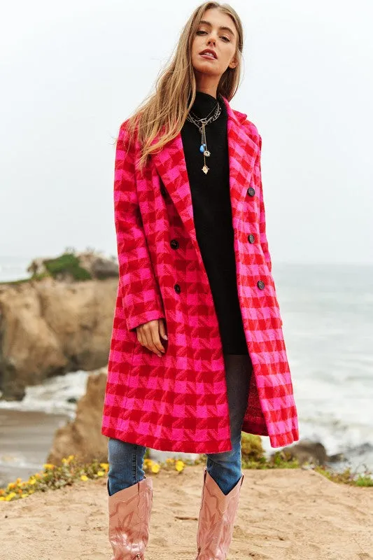 TEEK - Textured Knit Tweed Coat