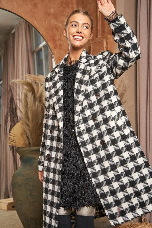 TEEK - Textured Knit Tweed Coat