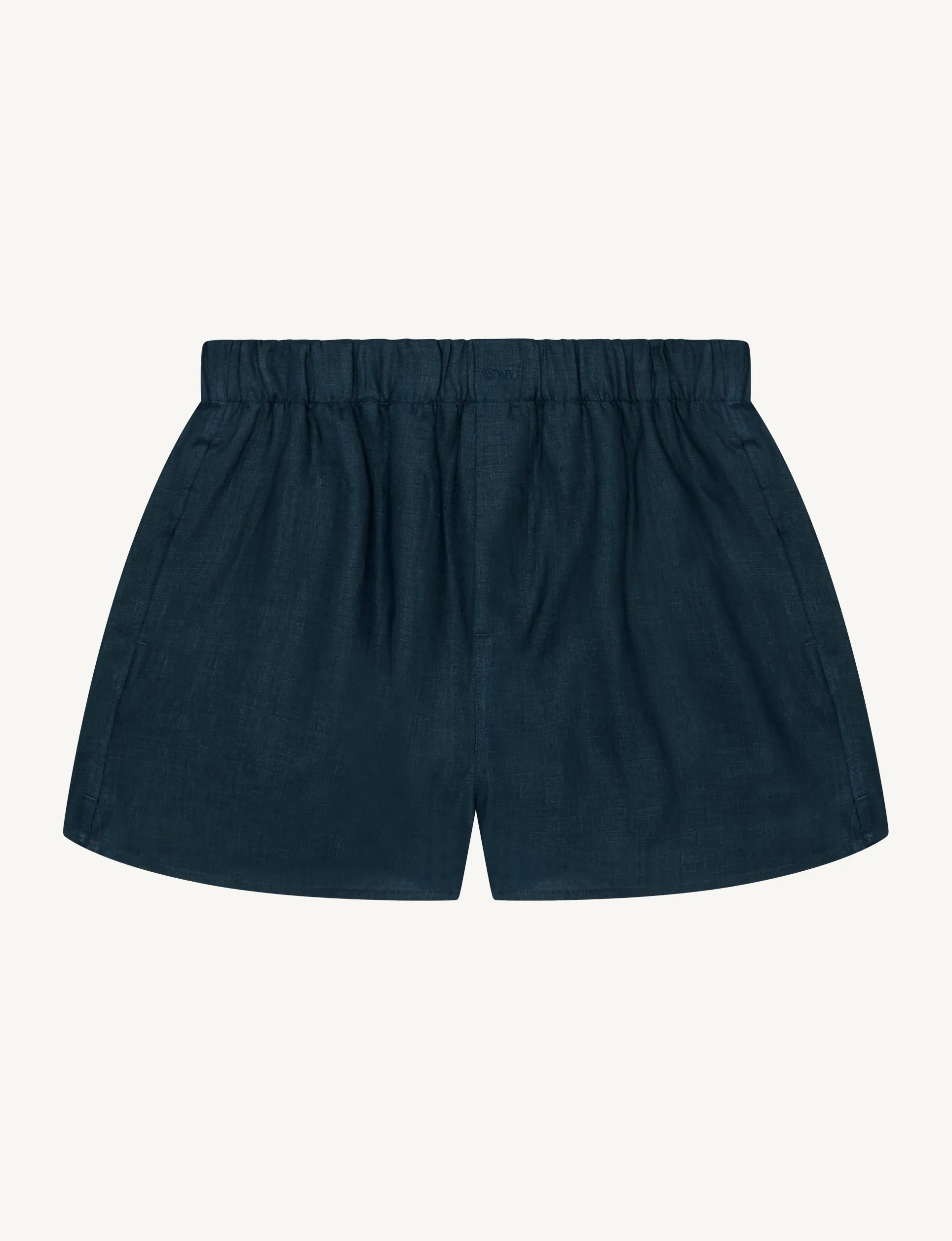 The Boxer: Linen, Navy Blue