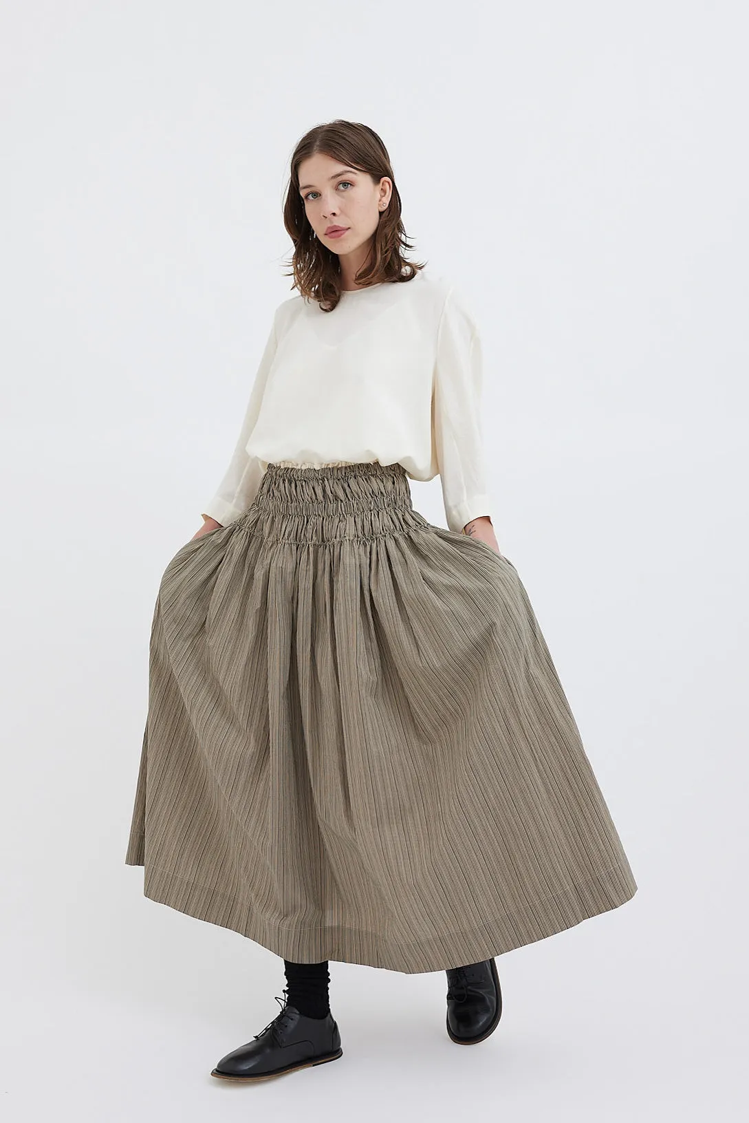 Toogood - THE ROPER SKIRT - Fine Stripe