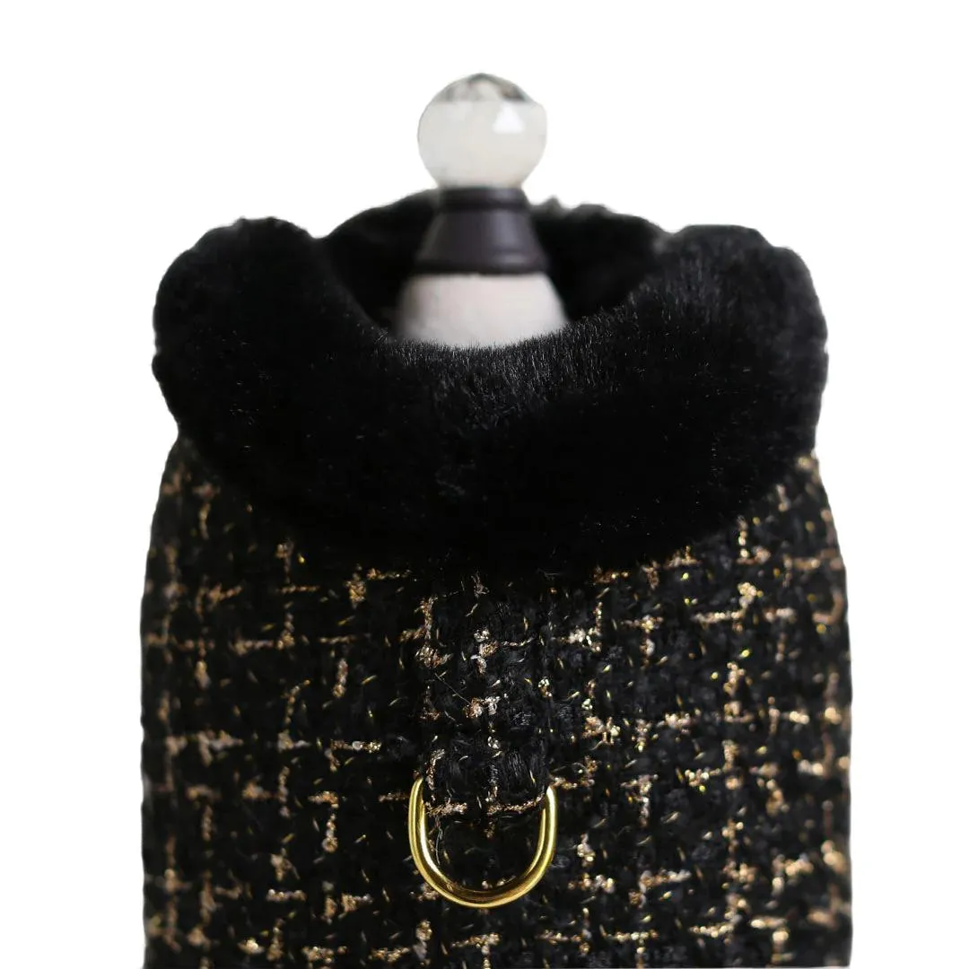 Tweed Dog Coat Black