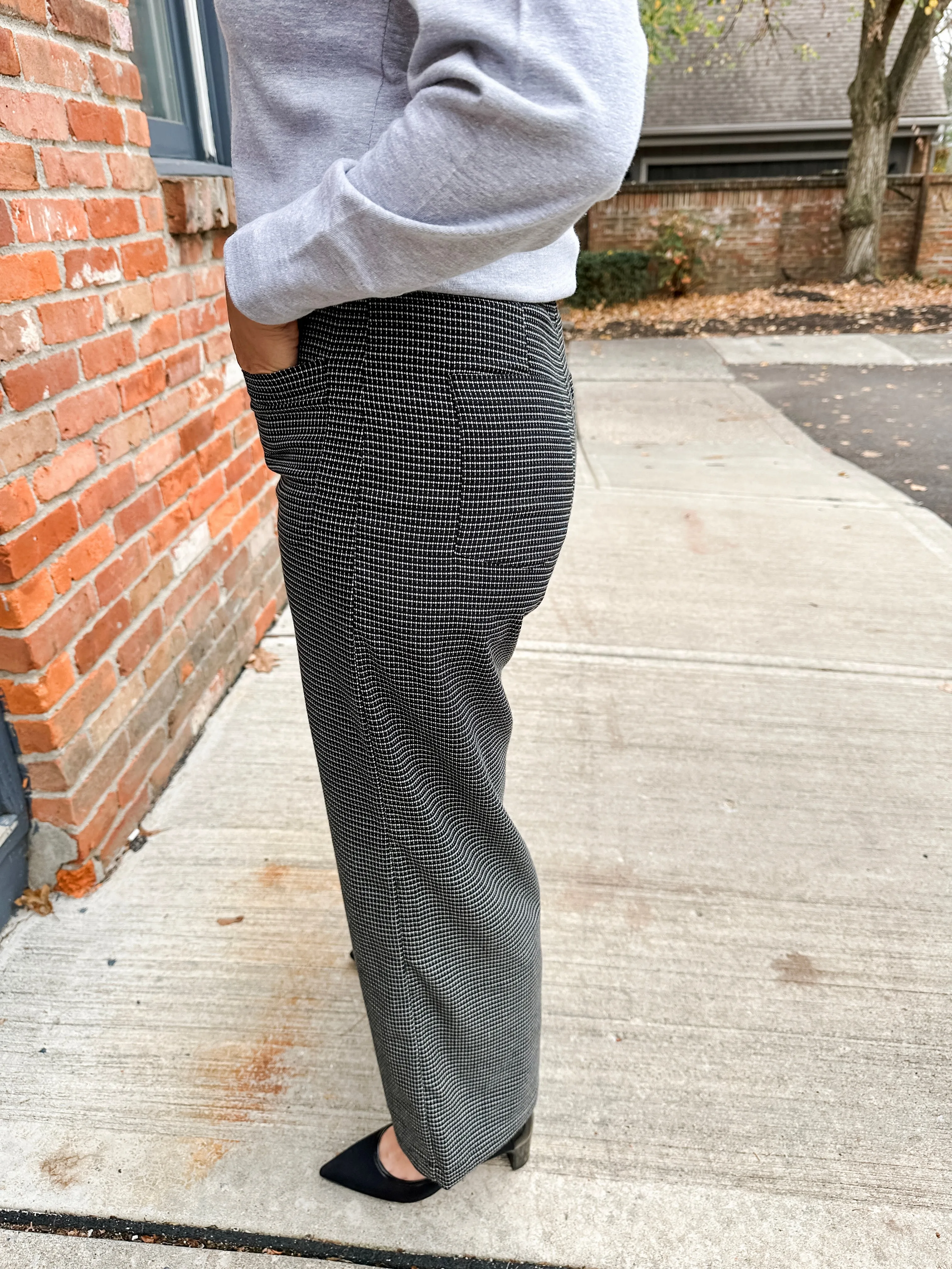 Tweed Front Pocket Pant