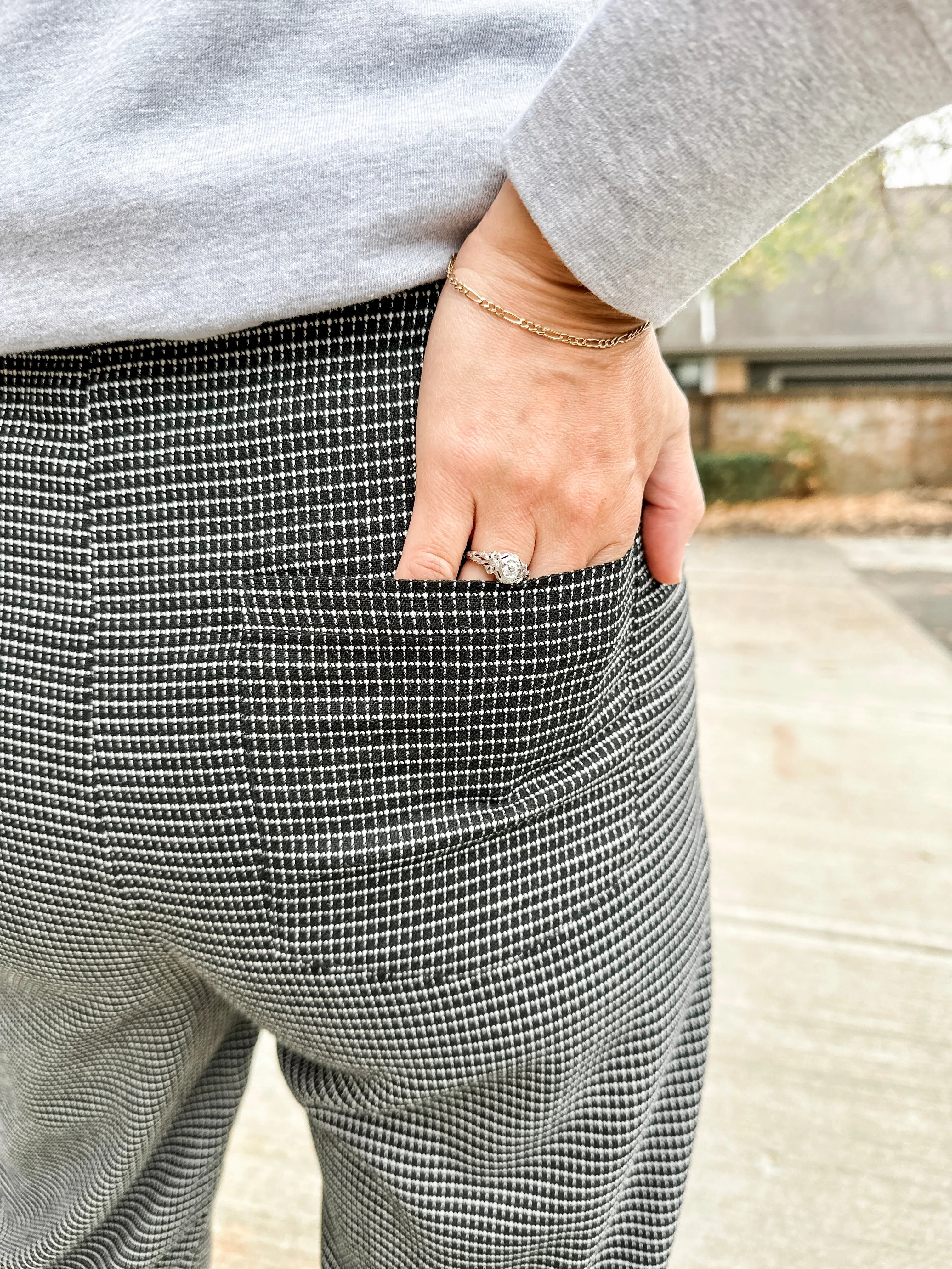 Tweed Front Pocket Pant