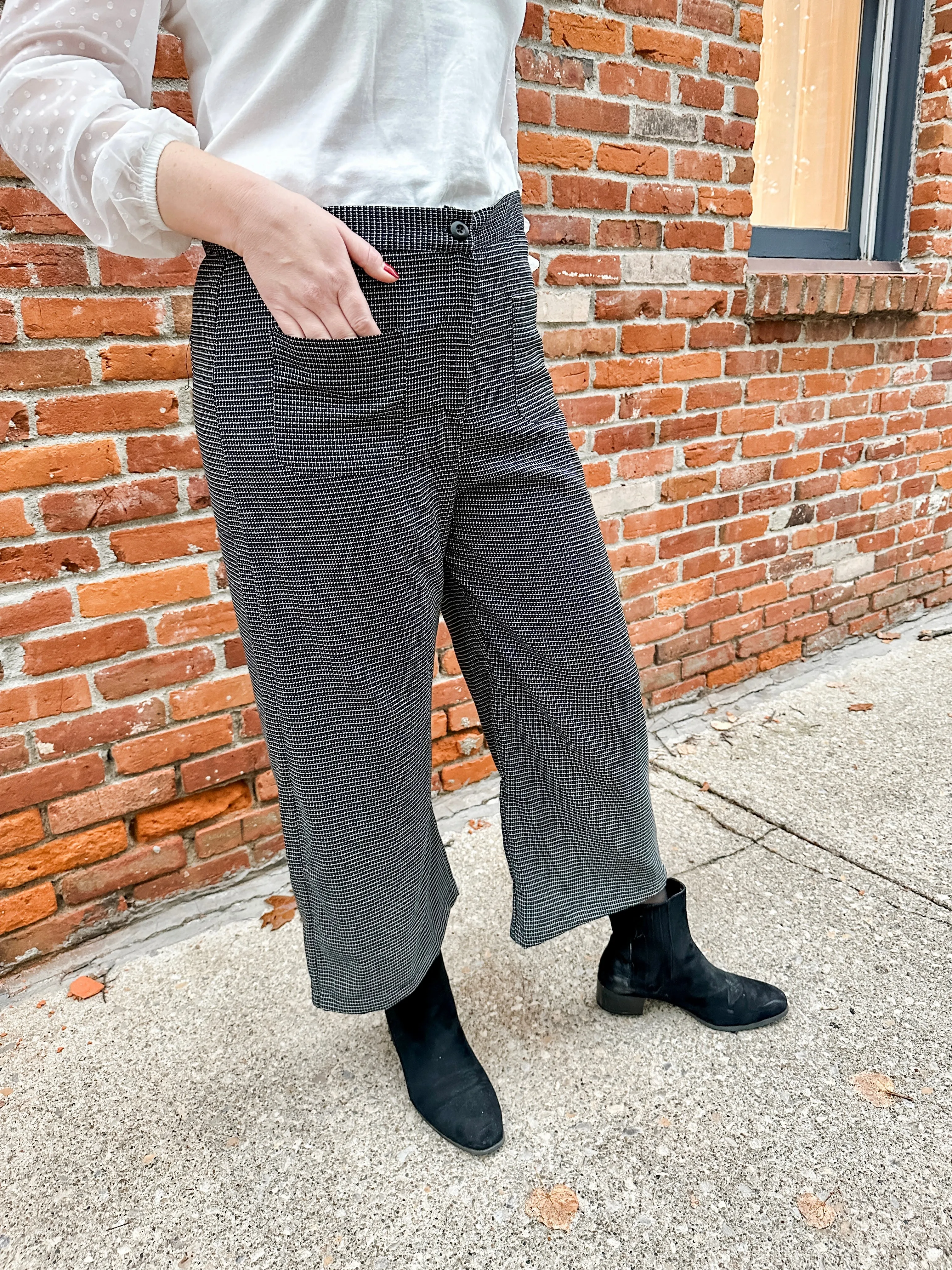 Tweed Front Pocket Pant