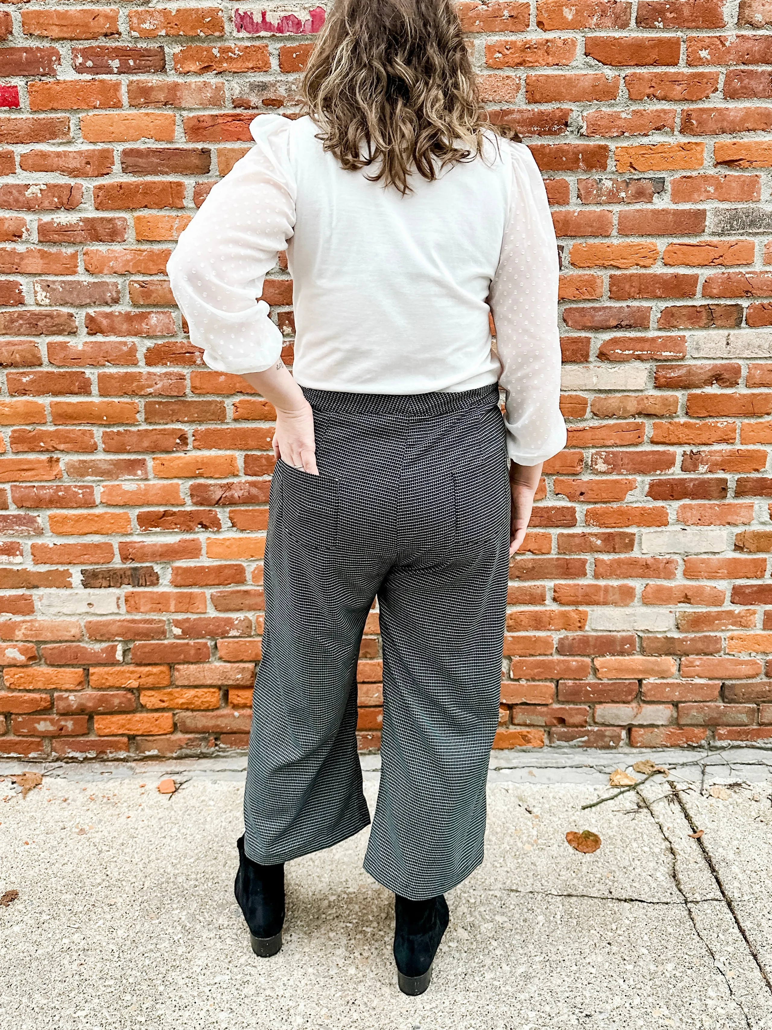 Tweed Front Pocket Pant