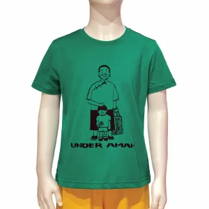 'Under Amah' Kids T-shirt, Forest Green