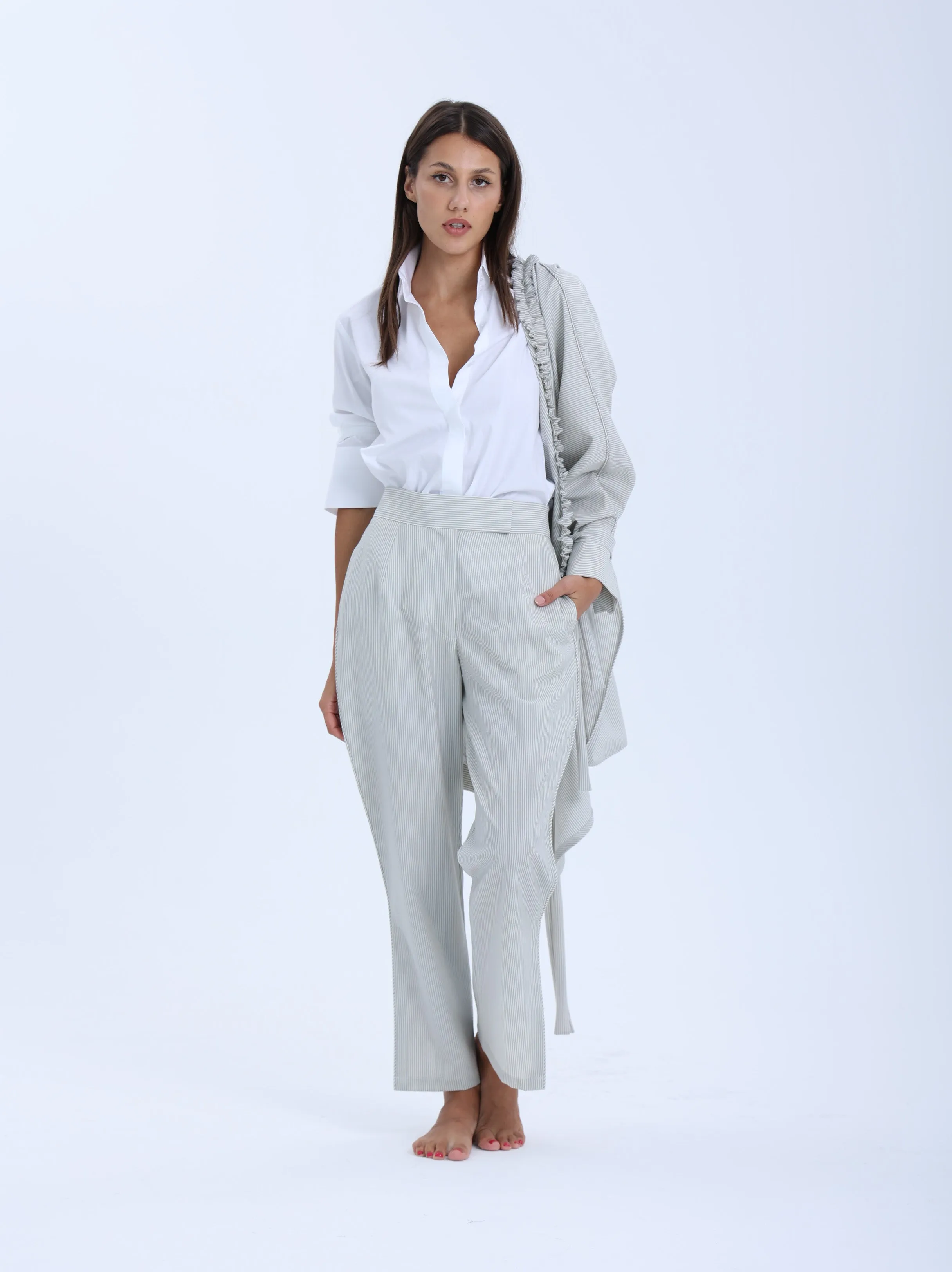 Ville-Marie Tailored Straight-Leg Pants