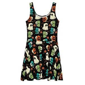 Vintage Halloween Skater Dress