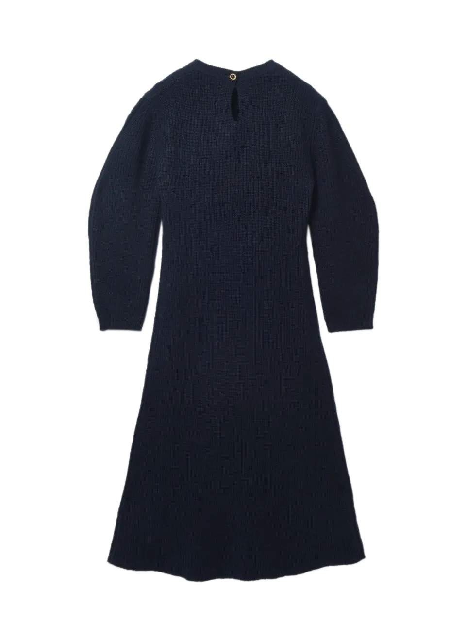 Volume Sleeve A Line Dress_Dark Navy