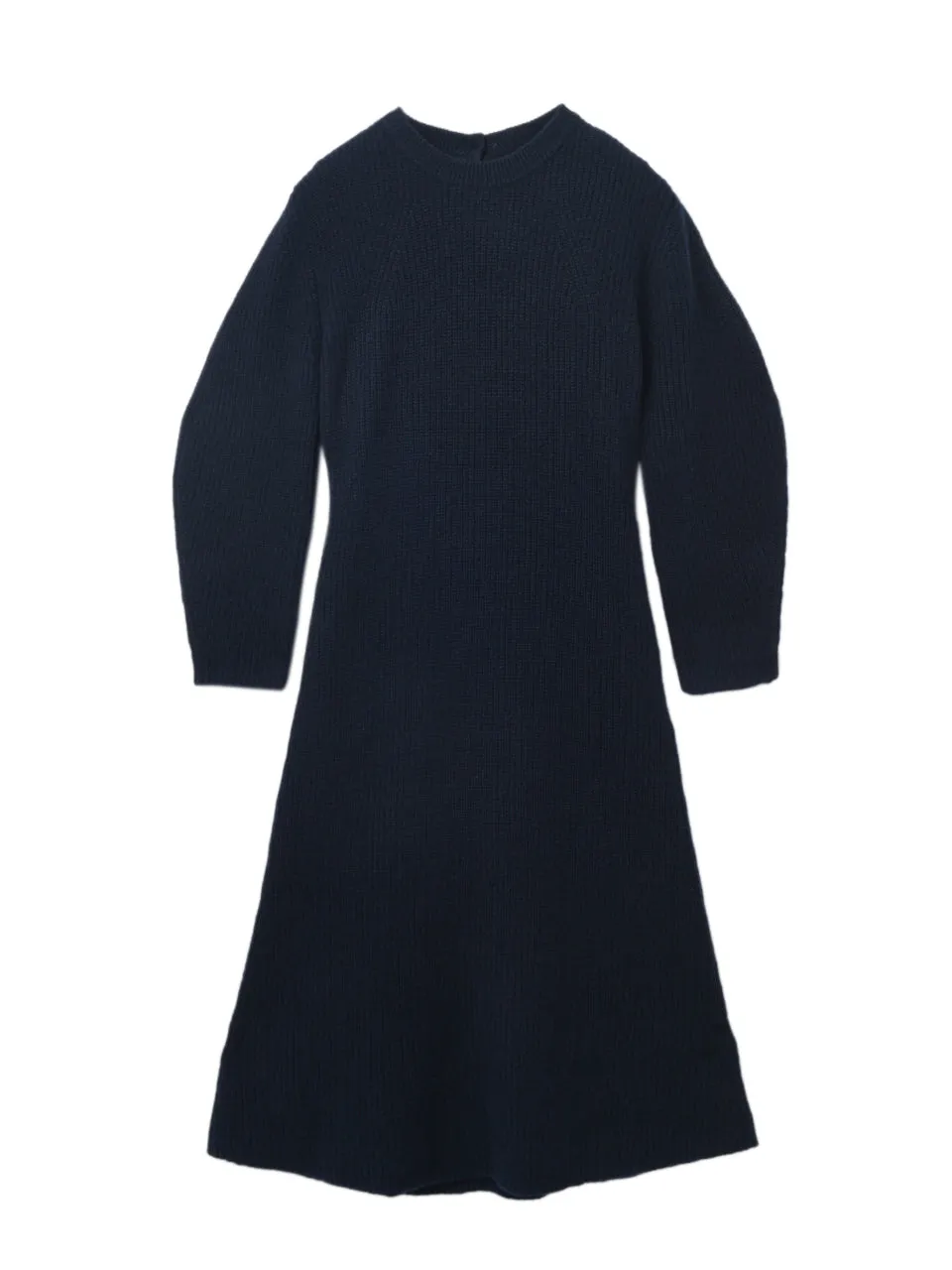 Volume Sleeve A Line Dress_Dark Navy