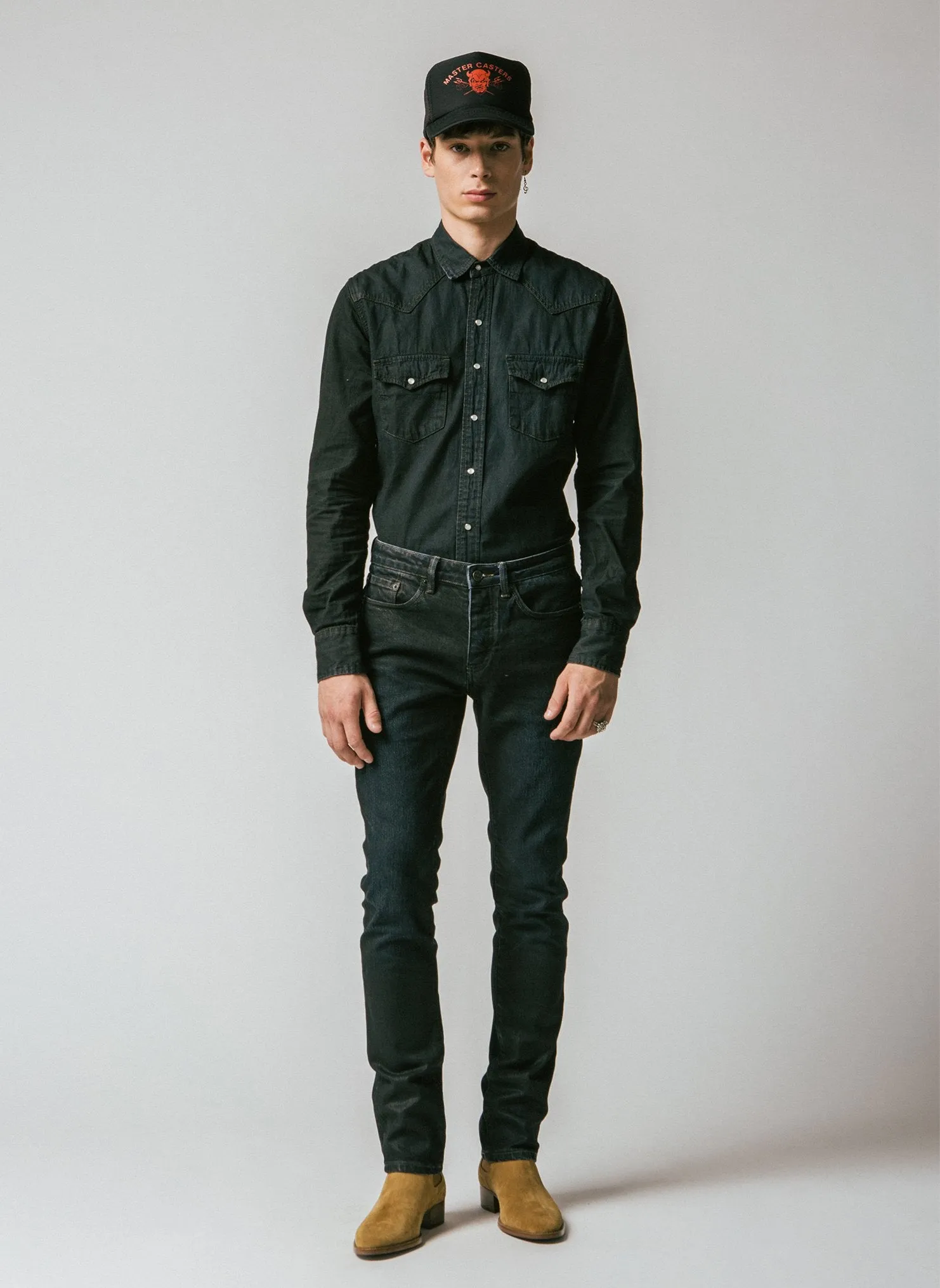 Western Shirt - Black Coated Resin -