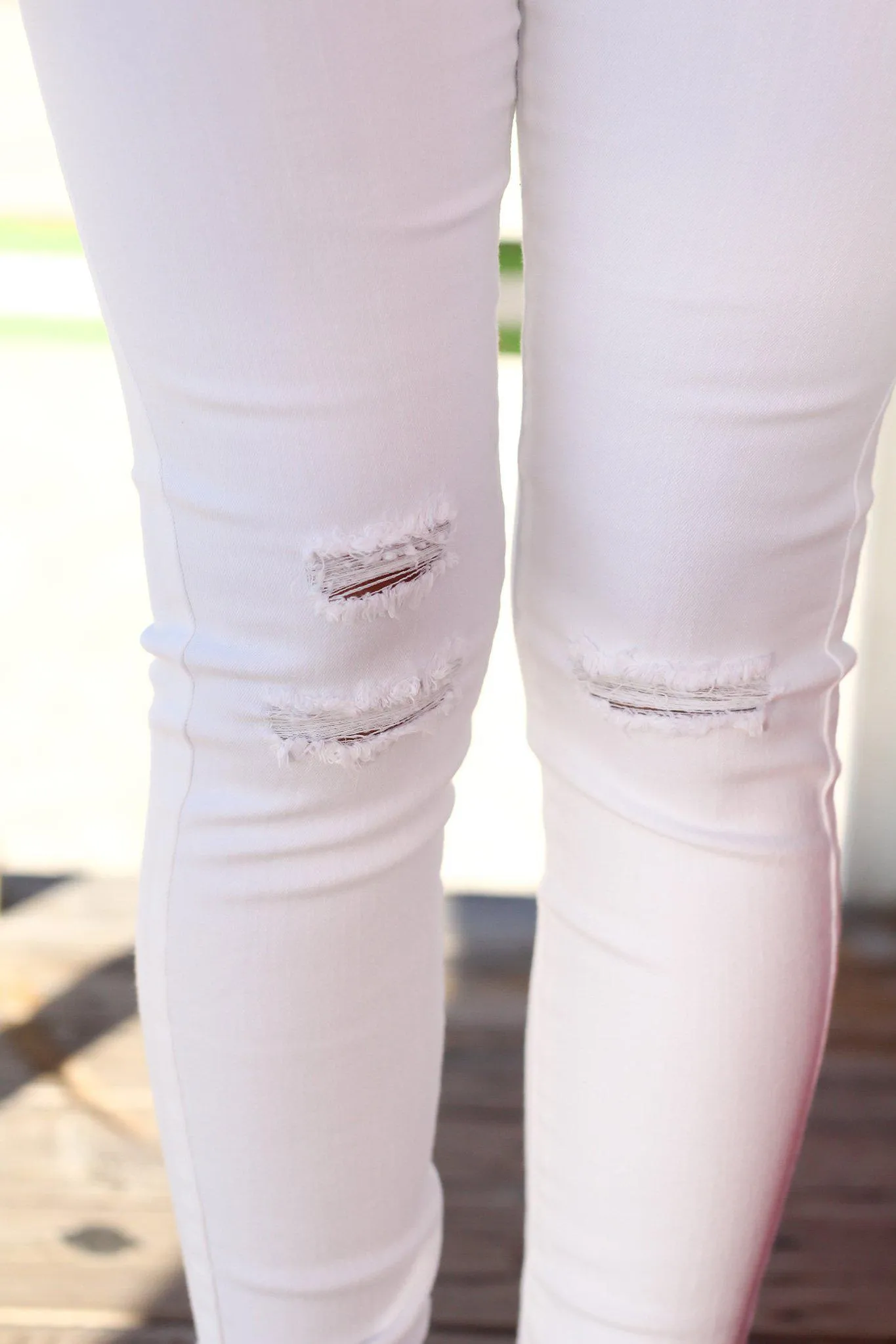 White Distressed Jeans