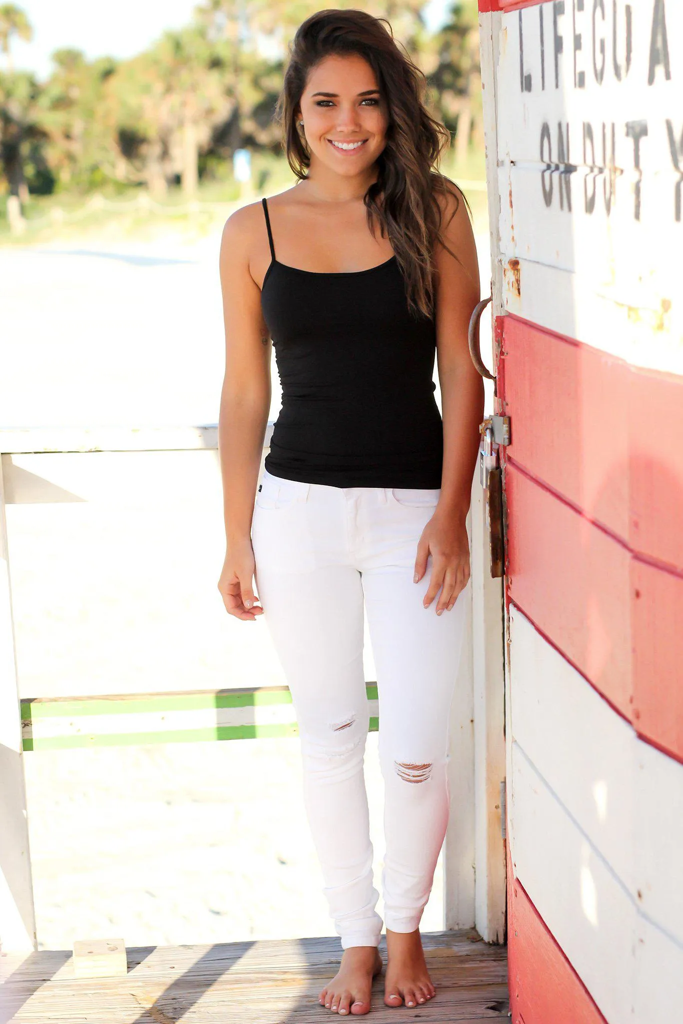 White Distressed Jeans